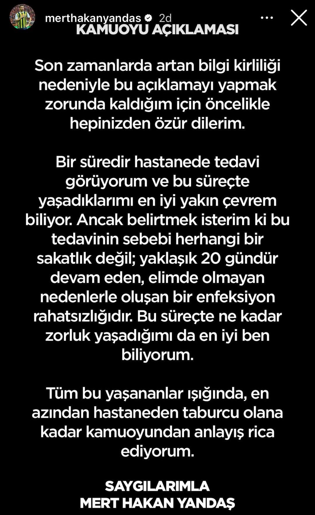Mert Yandaş Açıklama 